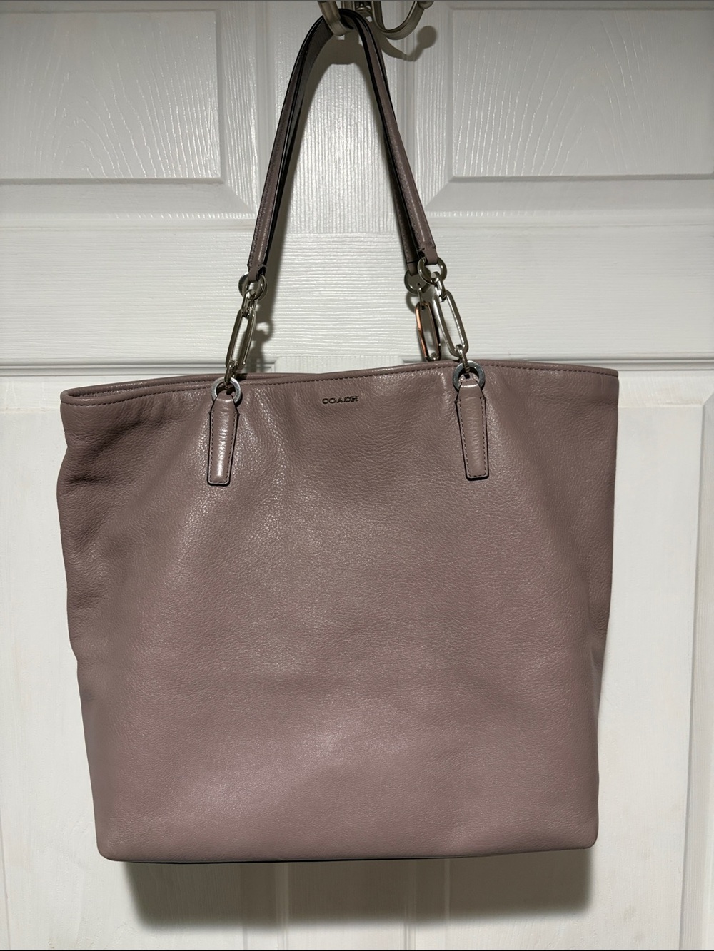 Coach Soft Pebbled Leather Tote in Dusty Mauve